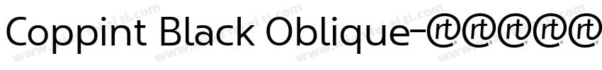 Coppint Black Oblique字体转换